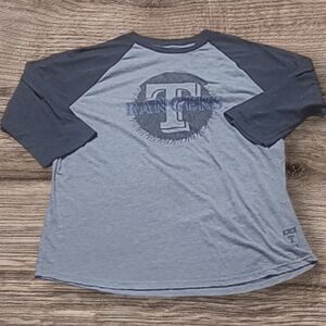 WOMEN'S PLUS SIZE 3/4 SLEEVE OAKLEY TEXAS RANGERS SHIRT